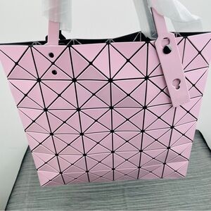 New Issey Miyake Glossy Cherry Blossom Pink Tote Bag